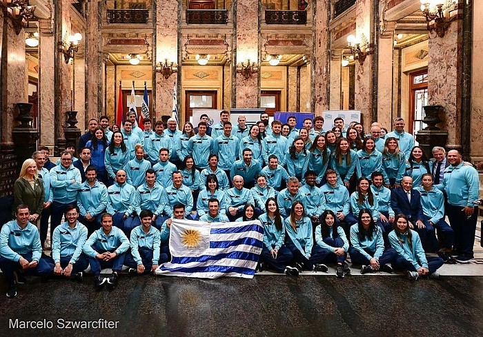 Despedida Oficial y entrega de Pabellón Nacional a la Delegación de Uruguay que competirá en Los XIX Juegos Panamericanos que se disputarán en Chile 2023.